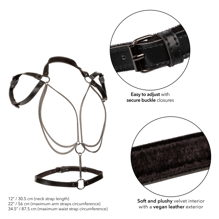 MULTI CHAIN HALTER BLACK EUPHORIA COLLECTION