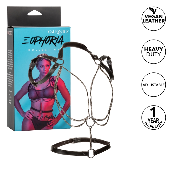 MULTI CHAIN HALTER BLACK EUPHORIA COLLECTION