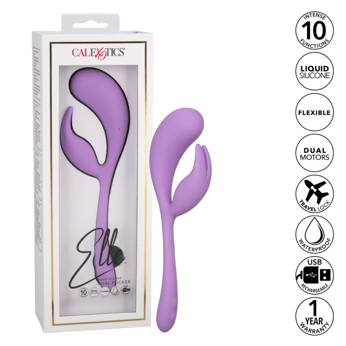 ELLE LIQUID SILICONE DUAL FLICKER ELLE LIQUID SILICONE DUAL FLICKER