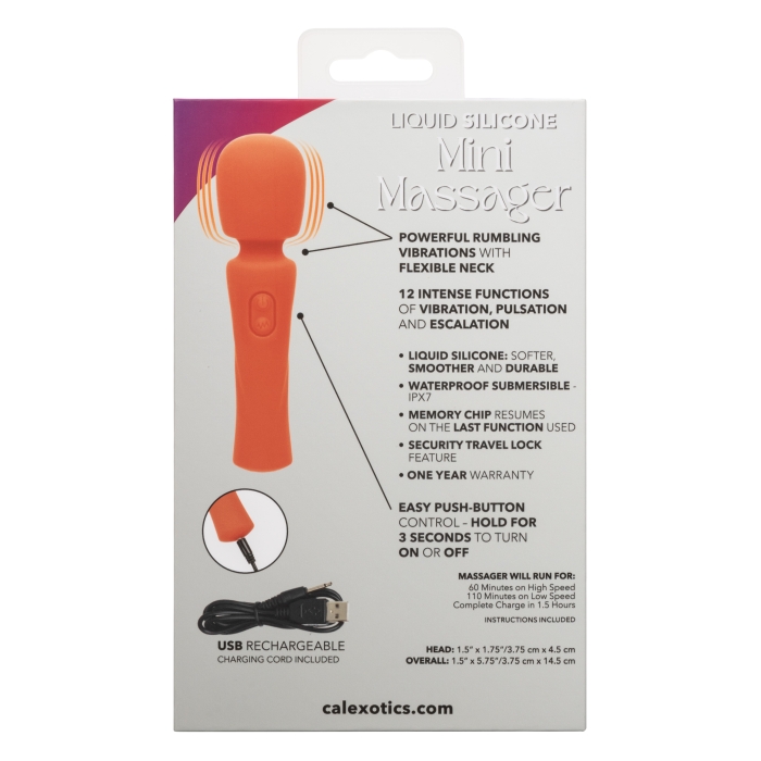 MINI MASSAGER ORANGE 10X STELLA LIQUID SILICONE