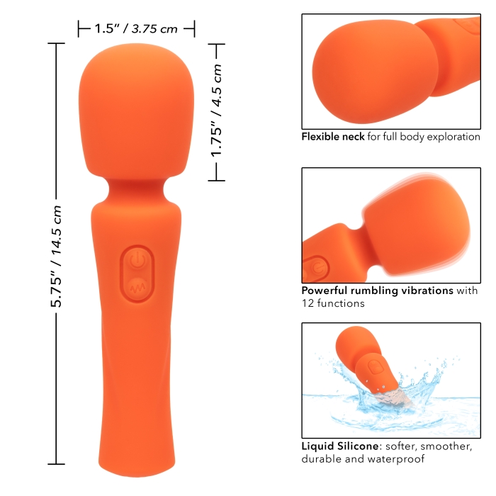MINI MASSAGER ORANGE 10X STELLA LIQUID SILICONE