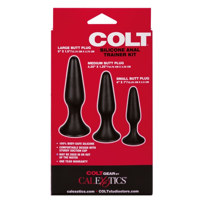 COLT SILICONE ANAL TRAINER KIT - BLACK