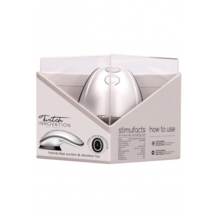TWITCH H&S FREE SUCTION & VIBRATION TOY - SILVER TWITCH H&S FREE SUCTION & VIBRATION TOY - SILVER