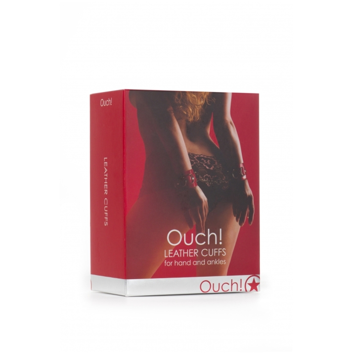 LEATHER CUFFS - RED LEATHER CUFFS - RED