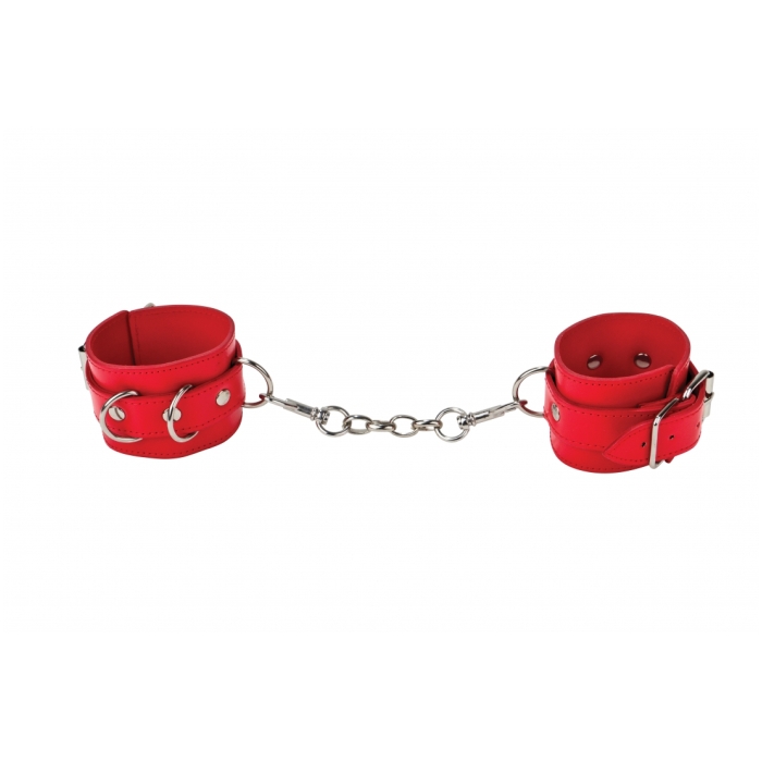 LEATHER CUFFS - RED
