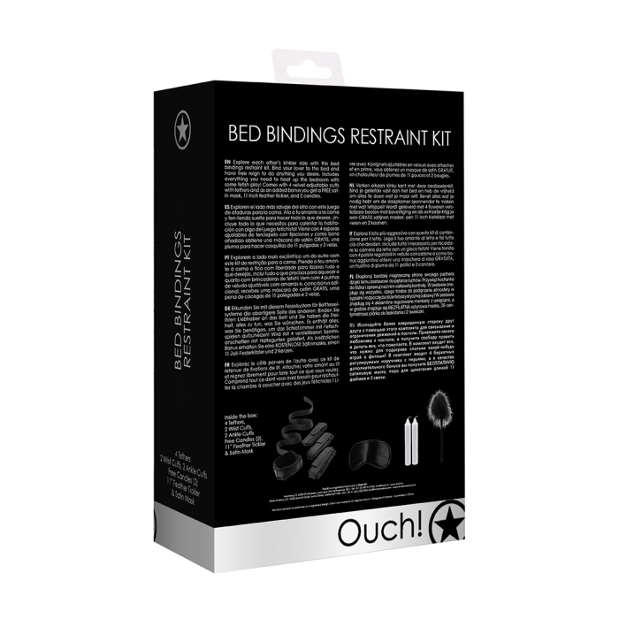 BED BINDINGS RESTRAINT KIT - BLACK