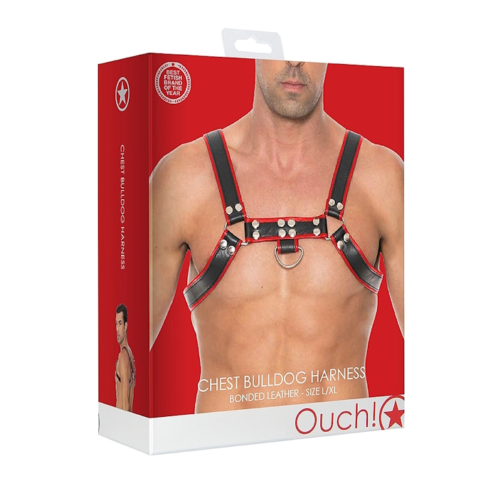 CHEST BULLDOG HARNESS L/XL RED CHEST BULLDOG HARNESS L/XL RED