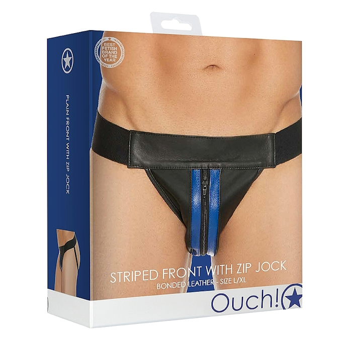 PLAIN FRONT WITH ZIP JOCK L/XL BLUE PLAIN FRONT WITH ZIP JOCK L/XL BLUE