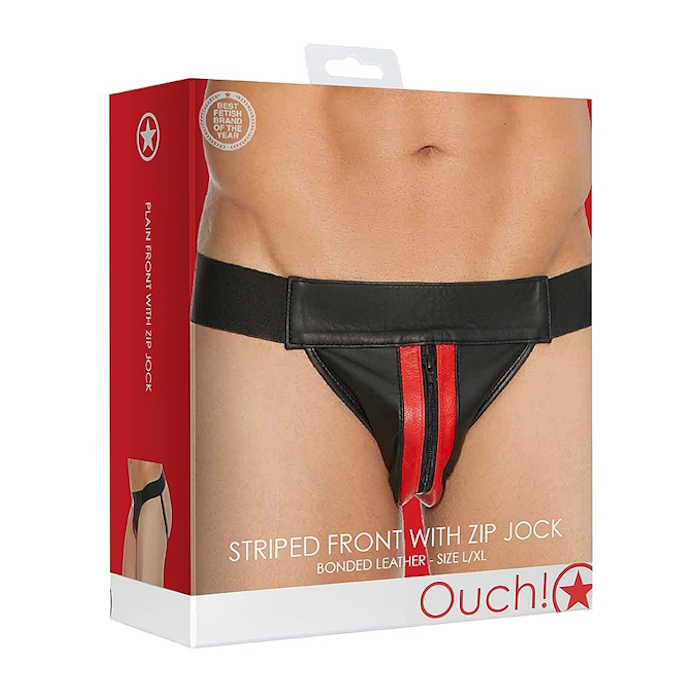 PLAIN FRONT WITH ZIP JOCK L/XL RED PLAIN FRONT WITH ZIP JOCK L/XL RED