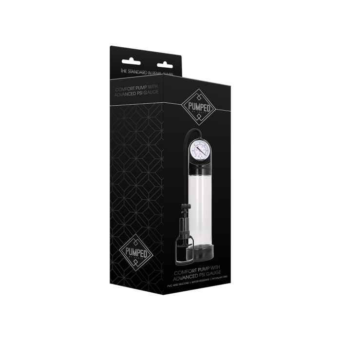 COMFORT PUMP WITH ADVANCED PSI GAUGE - TRANSPARENT COMFORT PUMP WITH ADVANCED PSI GAUGE - TRANSPARENT