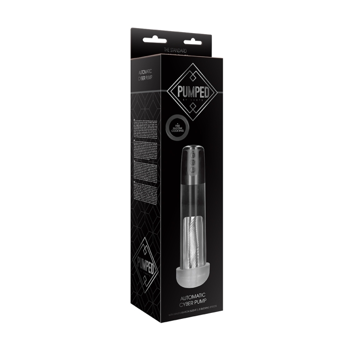 AUTOMATIC CYBER PUMP W/ MASTURB SLEEVE - TRANSP AUTOMATIC CYBER PUMP W/ MASTURB SLEEVE - TRANSP