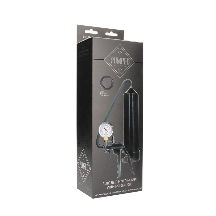 ELITE BEGINNER PUMP WITH PSI GAUGE - BLACK ELITE BEGINNER PUMP WITH PSI GAUGE - BLACK
