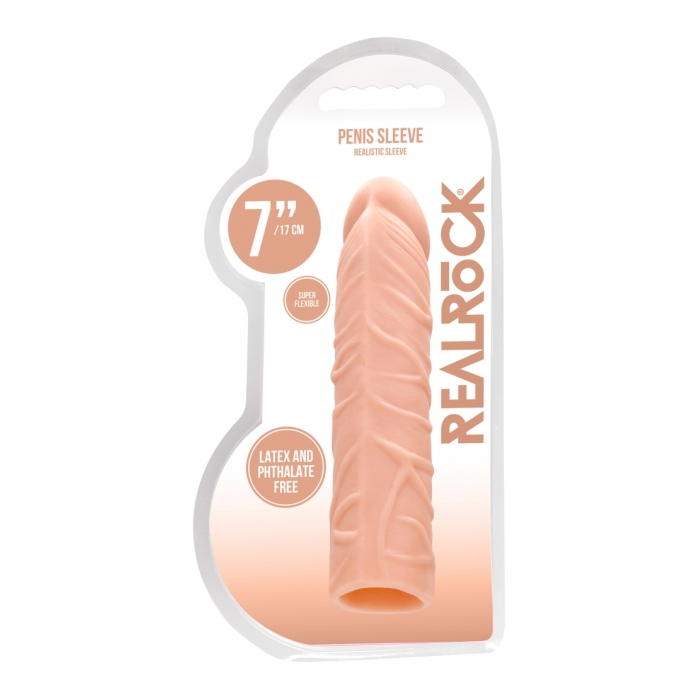 PENIS SLEEVE 7IN / 17 CM - FLESH PENIS SLEEVE 7IN / 17 CM - FLESH