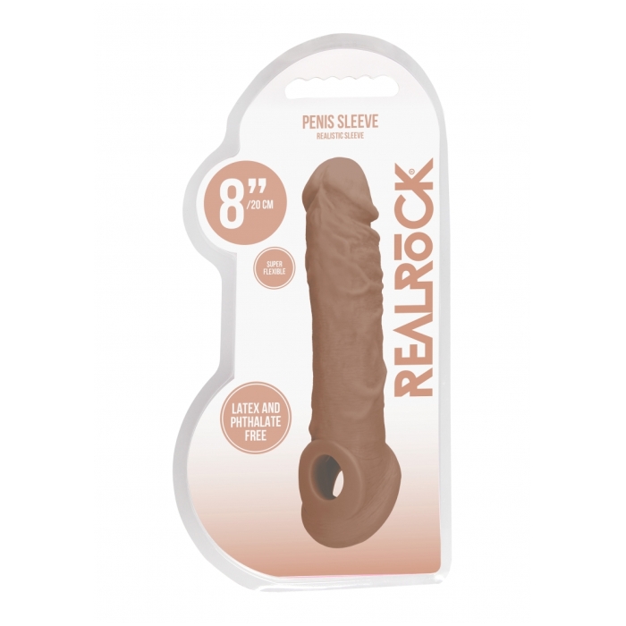 PENIS SLEEVE 8IN / 20 CM - TAN PENIS SLEEVE 8IN / 20 CM - TAN