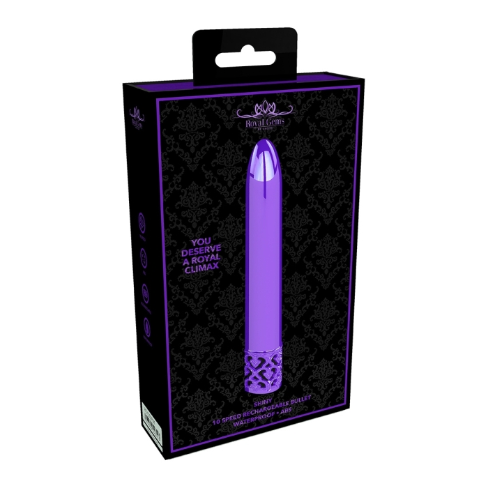 SHINY - RECHARGEABLE ABS BULLET - PURPLE SHINY - RECHARGEABLE ABS BULLET - PURPLE