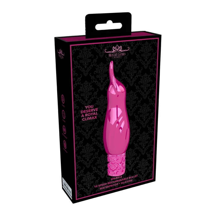 SPARKLE - RECHARGEABLE SILICONE BULLET - PINK SPARKLE - RECHARGEABLE SILICONE BULLET - PINK