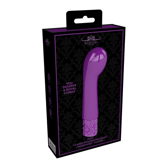 BIJOU - RECHARGEABLE SILICONE BULLET - PURPLE BIJOU - RECHARGEABLE SILICONE BULLET - PURPLE