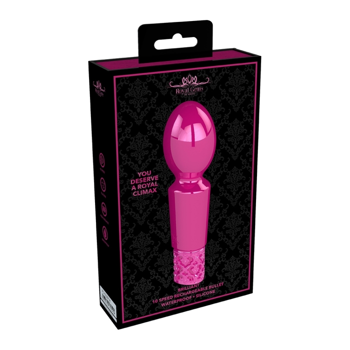 BRILLIANT - RECHARGEABLE SILICONE BULLET - PINK BRILLIANT - RECHARGEABLE SILICONE BULLET - PINK