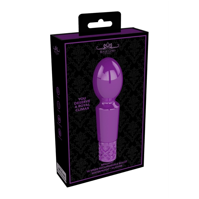 BRILLIANT - RECHARGEABLE SILICONE BULLET - PURPLE BRILLIANT - RECHARGEABLE SILICONE BULLET - PURPLE