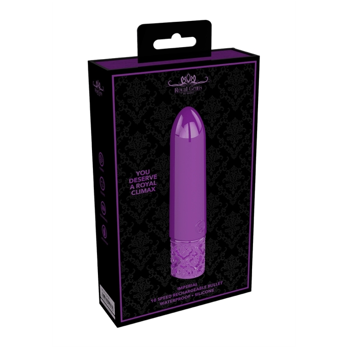 IMPERIAL - RECHARGEABLE SILICONE BULLET - PURPLE IMPERIAL - RECHARGEABLE SILICONE BULLET - PURPLE