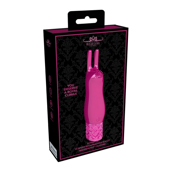 ELEGANCE - RECHARGEABLE SILICONE BULLET - PINK ELEGANCE - RECHARGEABLE SILICONE BULLET - PINK