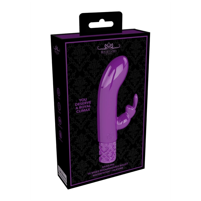 DAZZLING - RECHARGEABLE SILICONE BULLET - PURPLE DAZZLING - RECHARGEABLE SILICONE BULLET - PURPLE