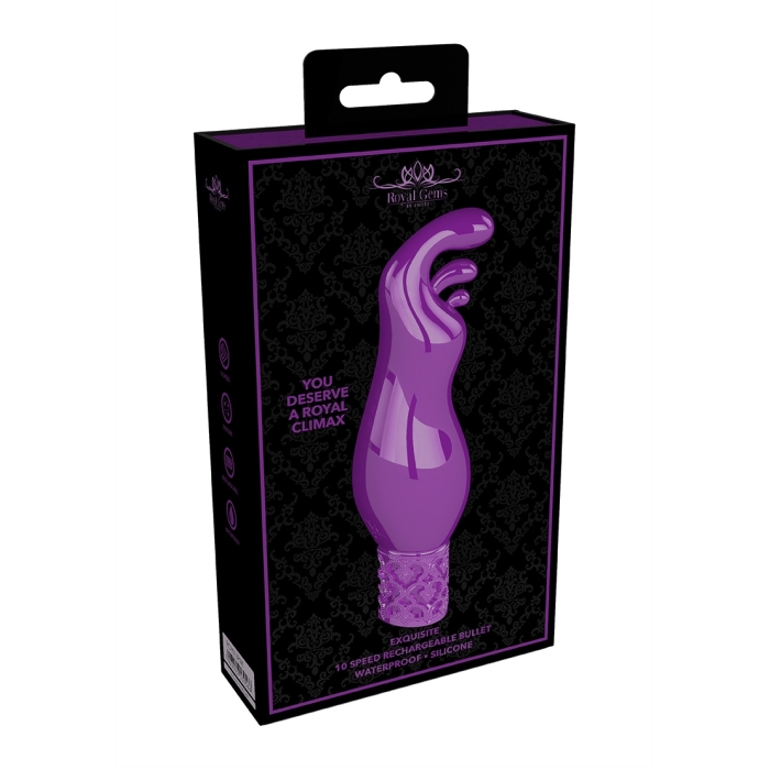 EXQUISITE - RECHARGEABLE SILICONE BULLET - PURPLE EXQUISITE - RECHARGEABLE SILICONE BULLET - PURPLE