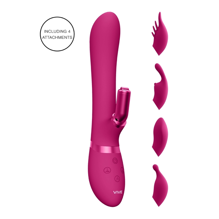 CHOU - G-SPOT RABBIT & CLITORAL STIMULATOR - PINK CHOU - G-SPOT RABBIT & CLITORAL STIMULATOR - PINK