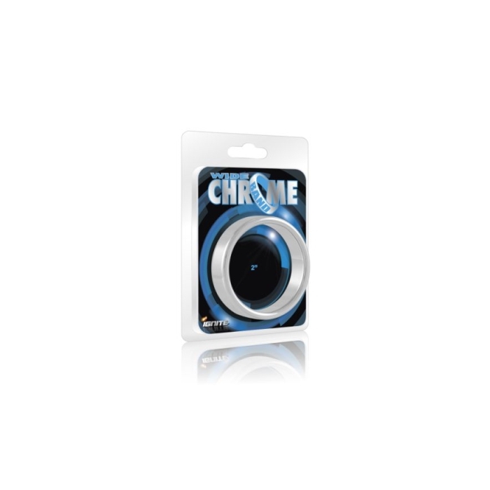 WIDE CHROME COCK RING - 2.00 (SI-95023) WIDE CHROME COCK RING - 2.00 (SI-95023)