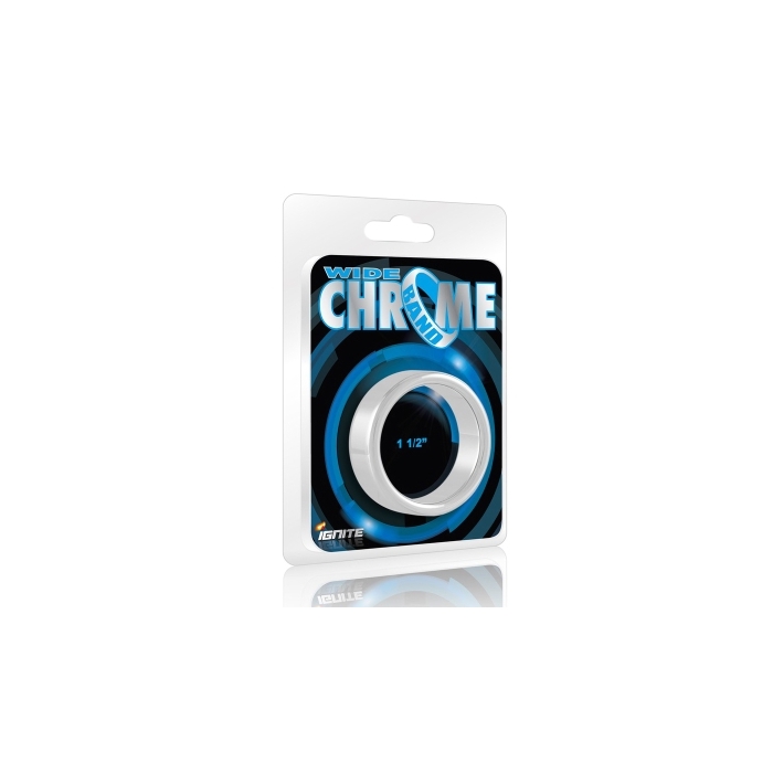 WIDE CHROME COCK RING - 1.50 (SI-95026) WIDE CHROME COCK RING - 1.50 (SI-95026)