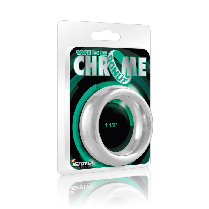 COCK RING - WIDE CHROME DONUT 1.5IN/38MM COCK RING - WIDE CHROME DONUT 1.5IN/38MM