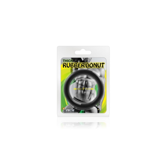RUBBER DONUT COCK RING-2.0IN BLACK (SI-95038) RUBBER DONUT COCK RING-2.0IN BLACK (SI-95038)