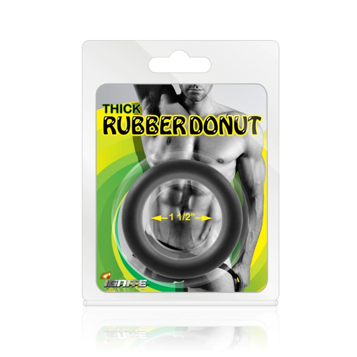COCK RING - THICK RUBBER DONUT 1.5IN/38MM COCK RING - THICK RUBBER DONUT 1.5IN/38MM