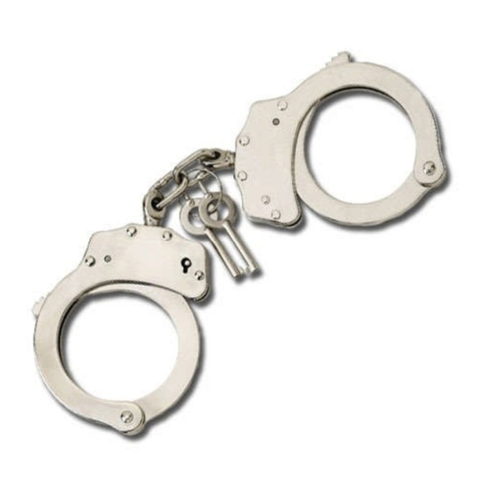 CHROME SINGLE LOCK HANDCUFFS METAL CHROME SINGLE LOCK HANDCUFFS METAL