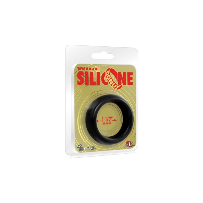 WIDE SILICONE DONUT - BLACK (1.5/38MM) WIDE SILICONE DONUT - BLACK (1.5/38MM)