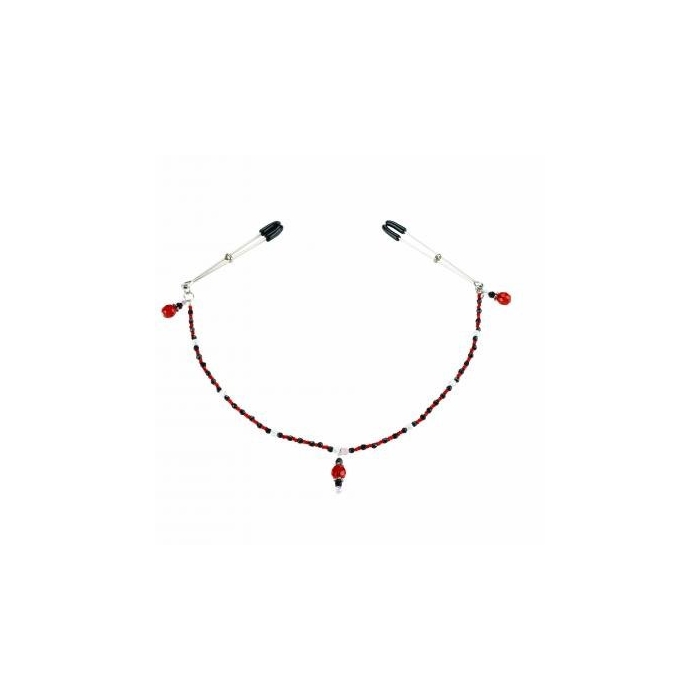 RED SINGLE STRAND NIPPLE CLAMPS