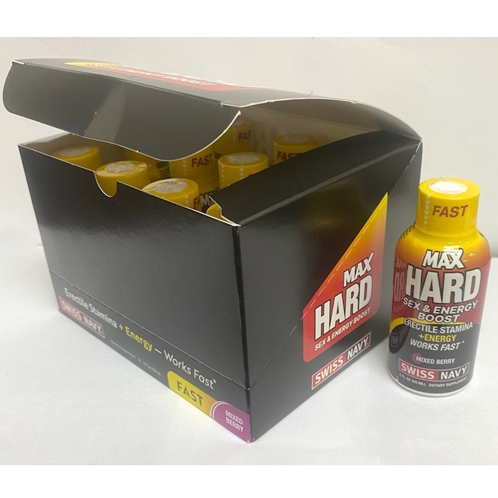 BOOST SHOTS 2OZ 12PK SWISS NAVY MAX HARD SEX & ENERGY BOOST SHOTS 2OZ 12PK SWISS NAVY MAX HARD SEX & ENERGY