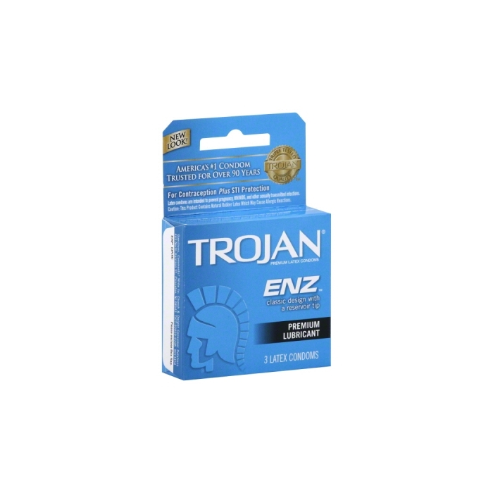 TROJAN 3'S ENZ LUB (BLUE) 6 PACK TROJAN 3'S ENZ LUB (BLUE) 6 PACK