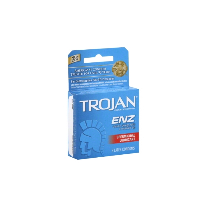 TROJAN 3'S ENZ ARMOR SPERMICIDAL (D/BLUE) 6 PACK TROJAN 3'S ENZ ARMOR SPERMICIDAL (D/BLUE) 6 PACK