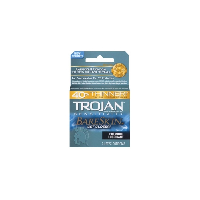TROJAN 3'S BARESKIN CONDOMS (B/GREY) 6 PACK TROJAN 3'S BARESKIN CONDOMS (B/GREY) 6 PACK