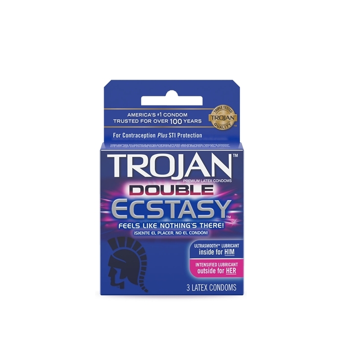 TROJAN 3'S DOUBLE ECSTASY 6 PACK TROJAN 3'S DOUBLE ECSTASY 6 PACK