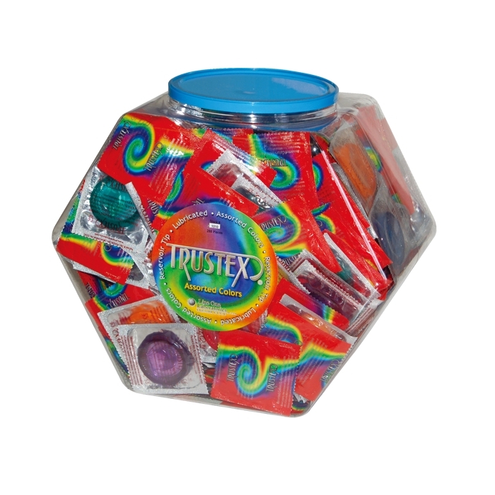 TRUSTEX ASST CLRS/LUBE (288PCS) BOWL TRUSTEX ASST CLRS/LUBE (288PCS) BOWL