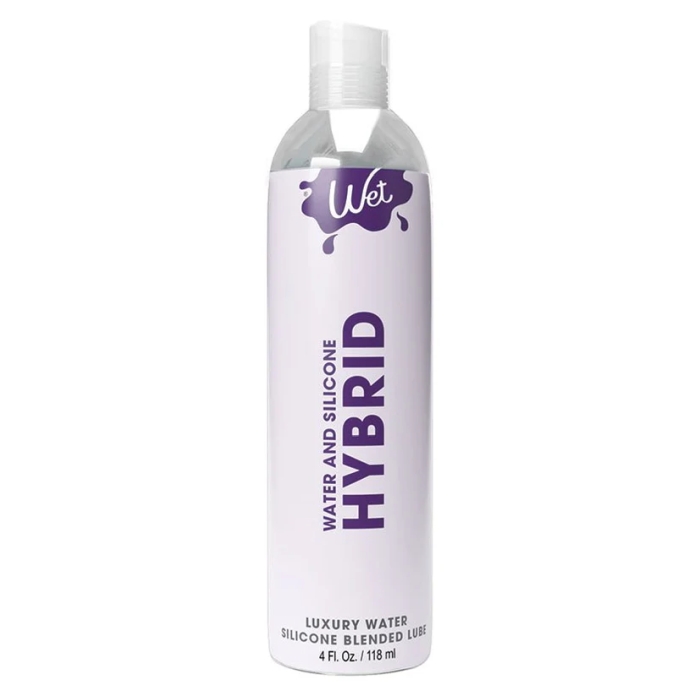 LUBE WATER-BASED & SILICONE 4OZ HYBRID WET LUBE WATER-BASED & SILICONE 4OZ HYBRID WET