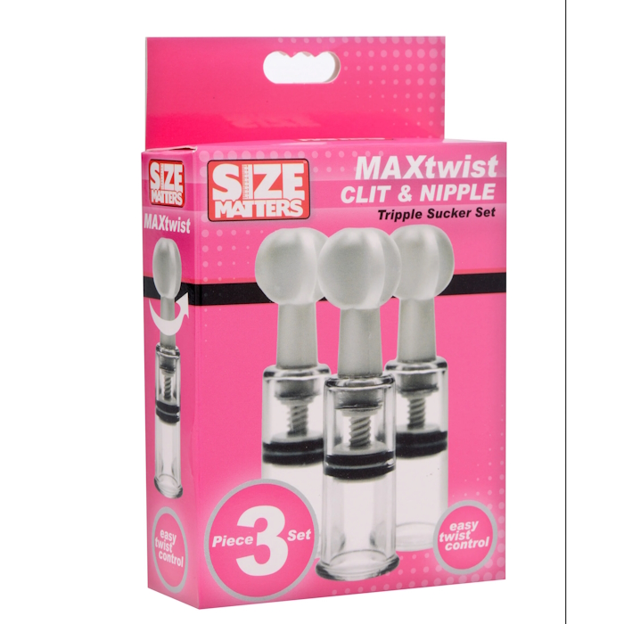 Max Twist Clit and Nipple Triple Sucker Set Max Twist Clit and Nipple Triple Sucker Set