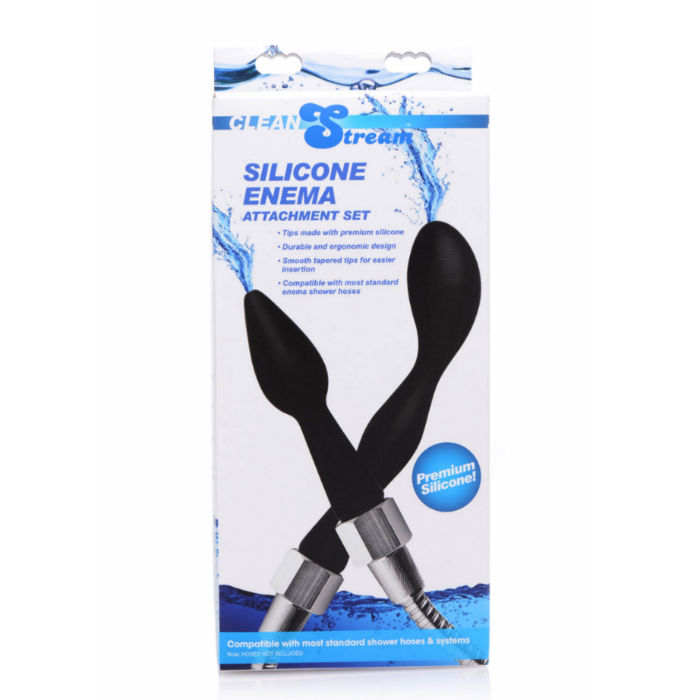 DISC: SILICONE ENEMA ATTACHMENT SET - BLACK DISC: SILICONE ENEMA ATTACHMENT SET - BLACK