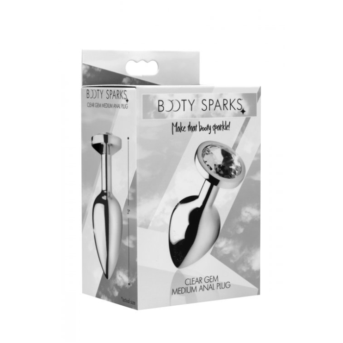 BS CLEAR GEM MEDIUM ANAL PLUG - CLEAR BS CLEAR GEM MEDIUM ANAL PLUG - CLEAR