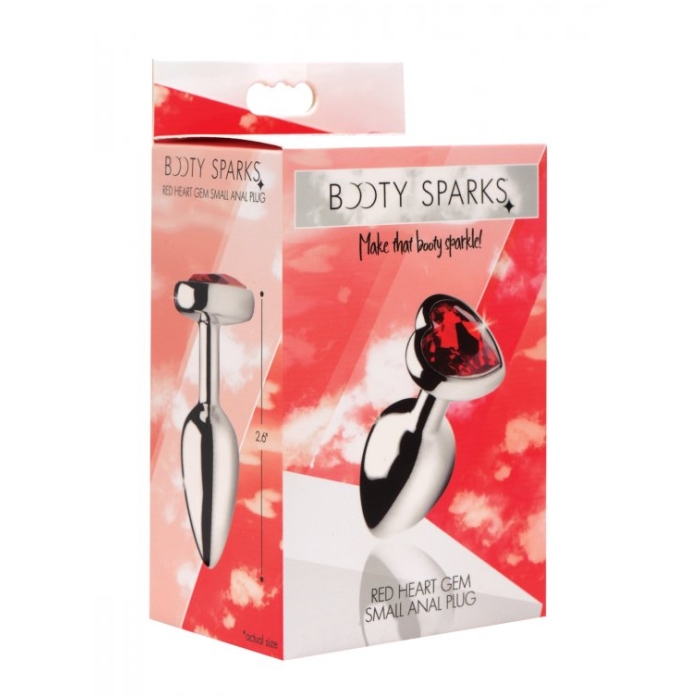 BS RED HEART GEM SMALL ANAL PLUG - CLEAR BS RED HEART GEM SMALL ANAL PLUG - CLEAR
