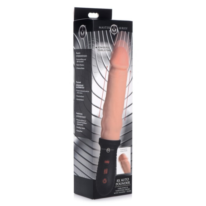 MS 8X AUTO POUNDER VIB & THRUST DILDO WITH HANDLE - FL MS 8X AUTO POUNDER VIB & THRUST DILDO WITH HANDLE - FL