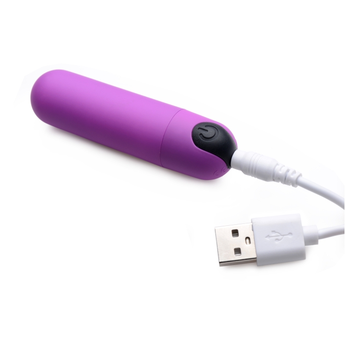 VIBRATING BULLET W/REMOTE CONTROL - PURPLE