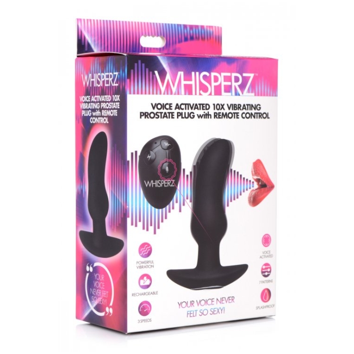 WH VOICE ACTIVATED 10X VIBRATING PROSTATE PLUG W/REMOT WH VOICE ACTIVATED 10X VIBRATING PROSTATE PLUG W/REMOT